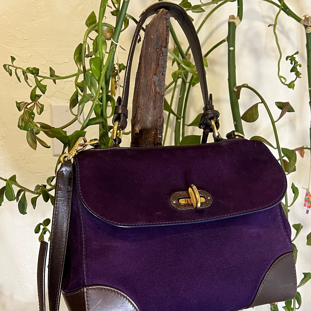 Beautiful Ralph Lauren Purple Label Crossbody Designer Bag